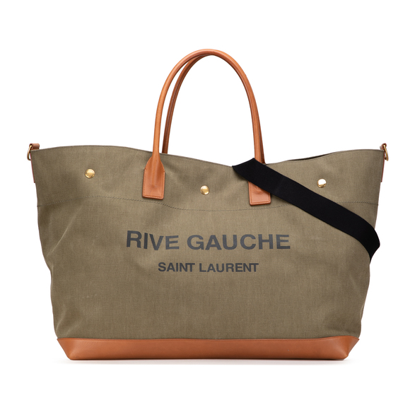 Pre-Loved Saint Laurent Maxi Canvas Rive Gauche Shopper Tote - Picture 1 of 10